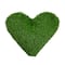 19" UV Resistant Artificial Heart Shaped Grass Pillow Cushion (Indoor/Outdoor)